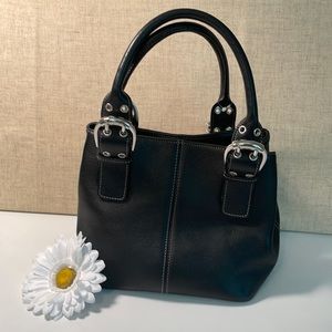 Tianello black leather handbag.